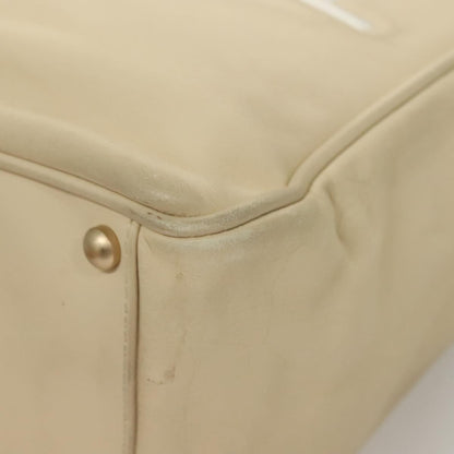 Chanel Camellia Tote Leather, BEIGE, LEATHER, Tote bag