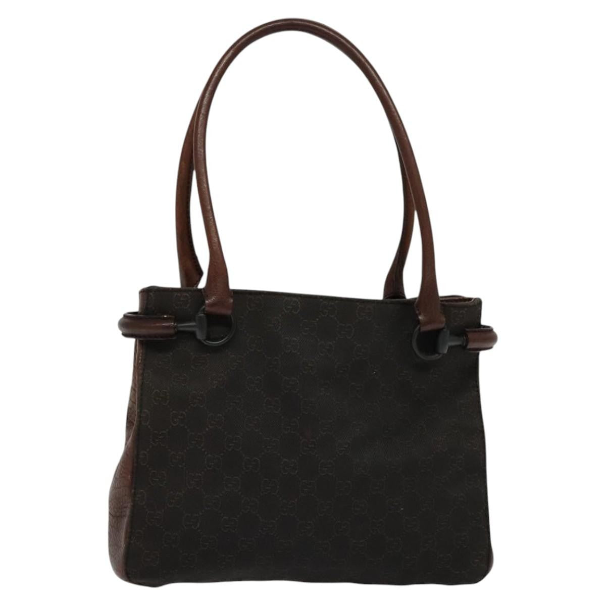 Gucci Horsebit Handle Tote GG Canvas, BROWN, CANVAS, Tote bag
