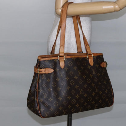 Louis Vuitton Batignolles Handbag Monogram Canvas, BROWN, CANVAS, Tote bag