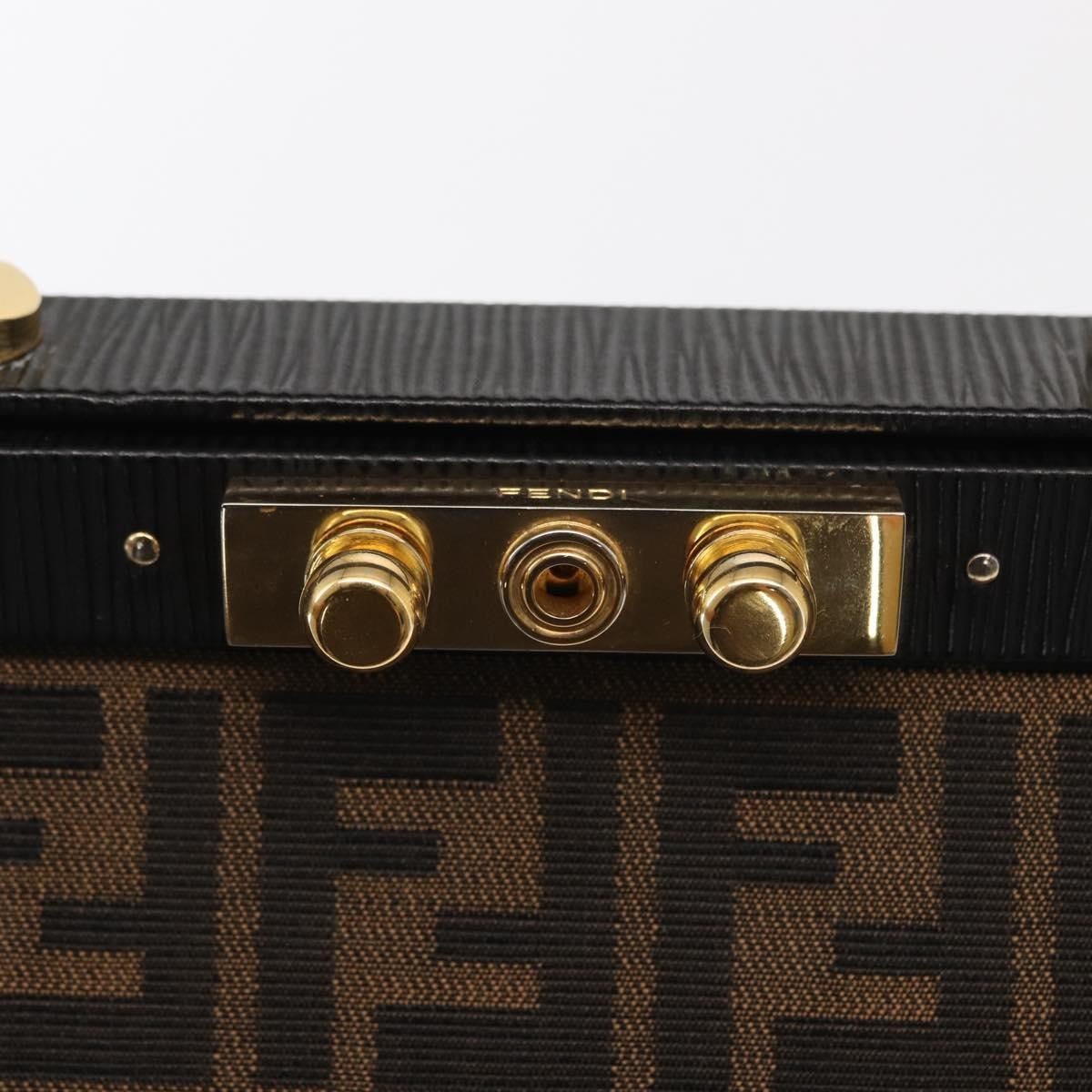 Fendi Vintage Zucca Handbag Zucca, BROWN, CANVAS, Handbag