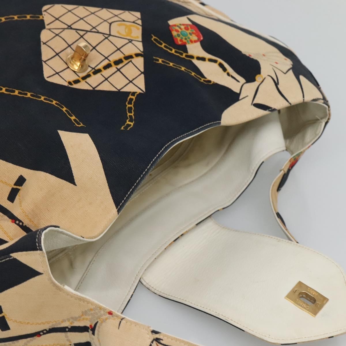 Chanel Mademoiselle Tote Canvas, NAVY, CANVAS, Tote bag