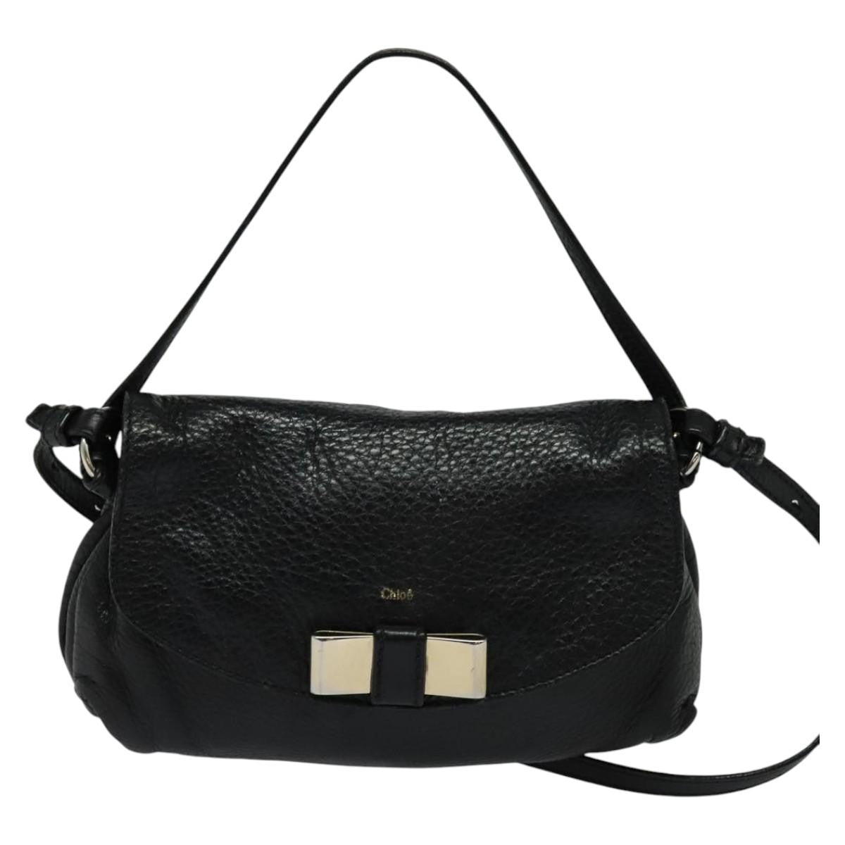 Chloe Lily Handbag Leather, BLACK, LEATHER, Handbag
