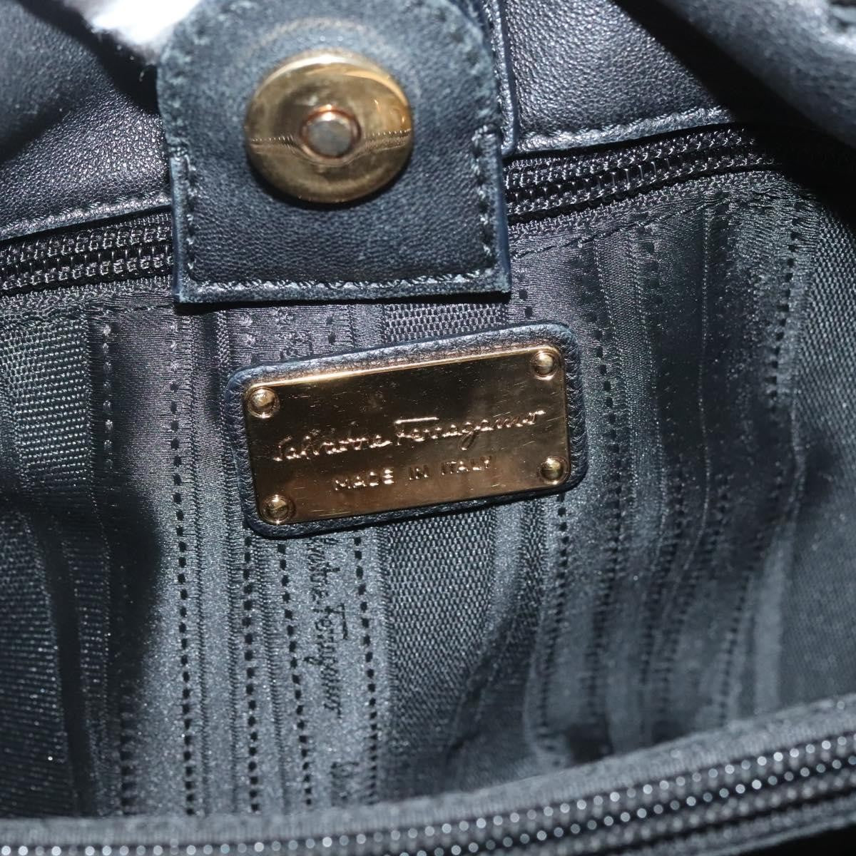 Salvatore Ferragamo Vala Handbag Leather, BLACK, LEATHER, Handbag
