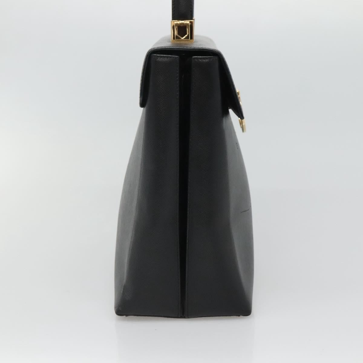 Salvatore Ferragamo Gancini Convertible Top Handle Bag Leather, BLACK, LEATHER, Handbag