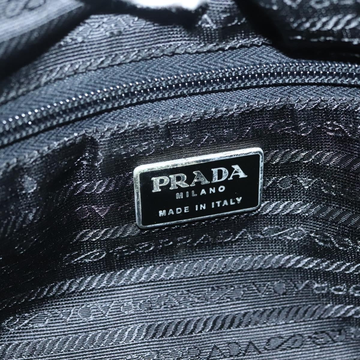 Prada Vintage Zip Handbag Tessuto, BLACK, NYLON, Handbag