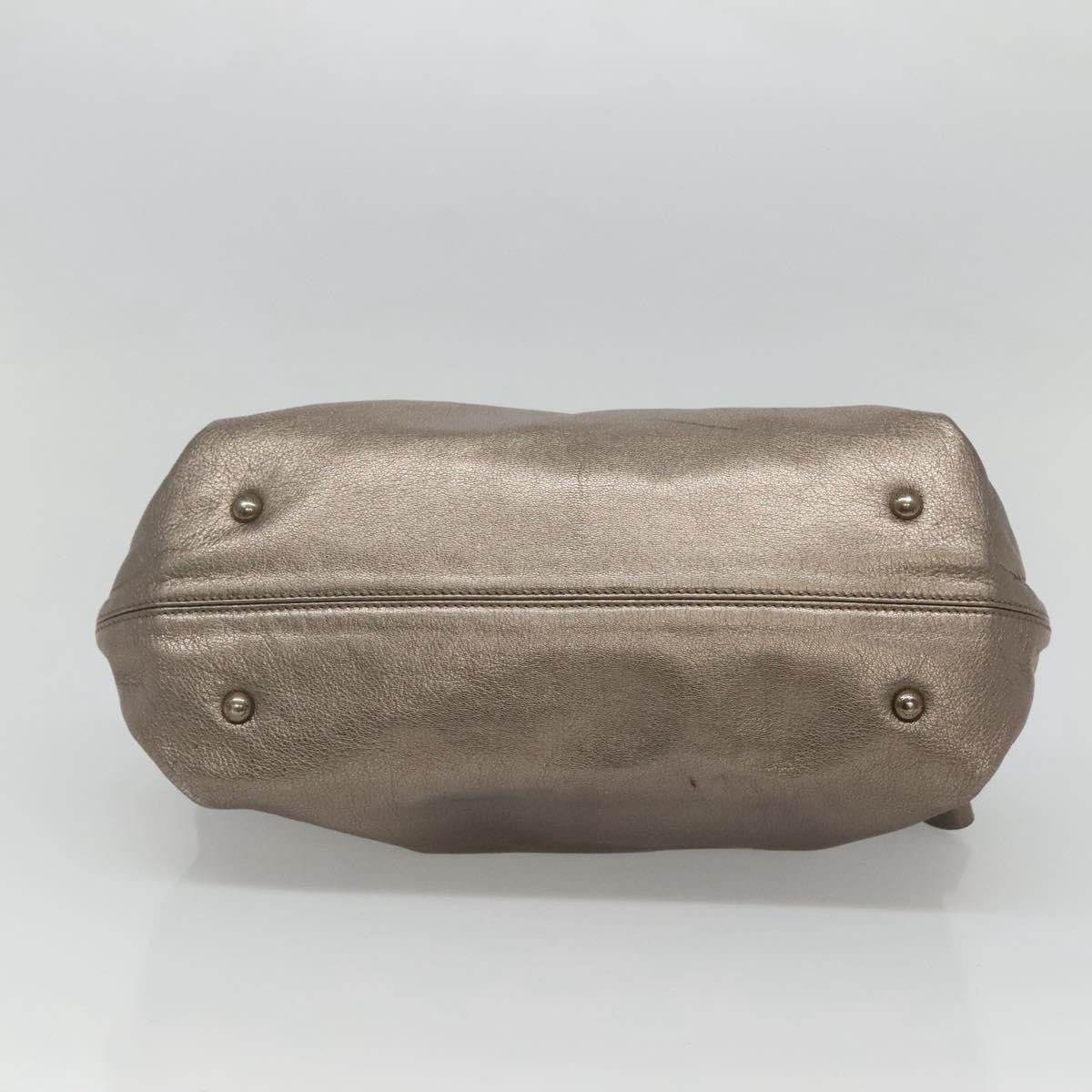 Salvatore Ferragamo Sofia Satchel Smooth Leather, GOLD, LEATHER, Handbag