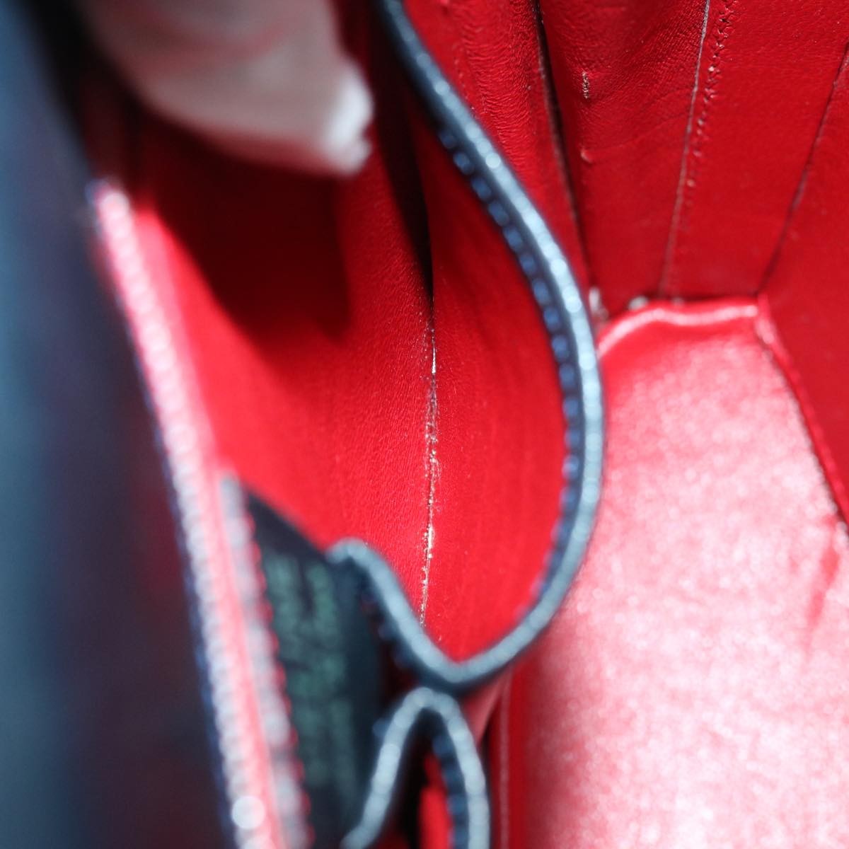 Celine Vintage Circle Logo Crossbody Bag Leather, NAVY, LEATHER, Crossbody bag