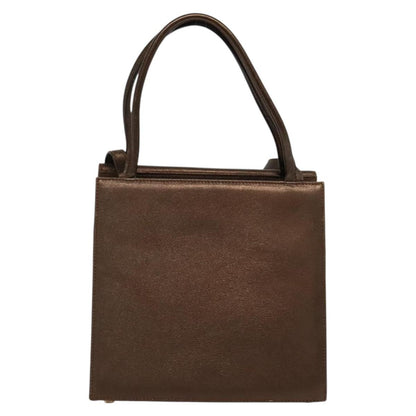 Salvatore Ferragamo Gancini Shoulder Bag Leather, BROWN, LEATHER, Shoulder bag