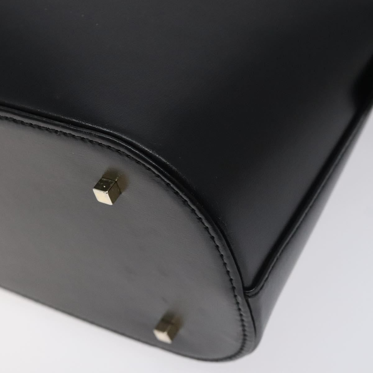 Salvatore Ferragamo Vintage Zip Handbag Leather, BLACK, LEATHER, Handbag