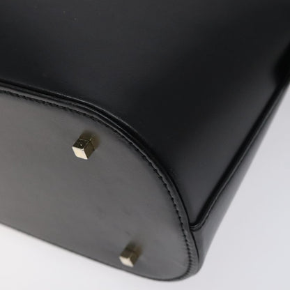 Salvatore Ferragamo Vintage Zip Handbag Leather, BLACK, LEATHER, Handbag