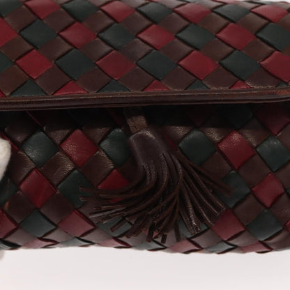 Bottega Veneta Intrecciato Clutch bag Calfskin, RED, LEATHER, Clutche & pouche