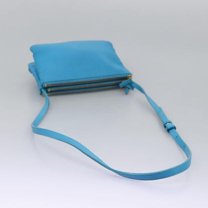 Celine Trio Crossbody Bag Leather, BLUE, LEATHER, Crossbody bag