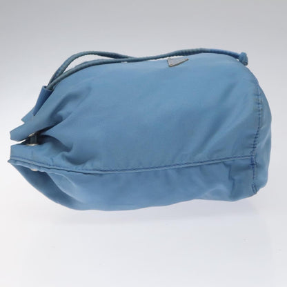 Prada Drawstring Wristlet Bucket Bag Tessuto, BLUE, NYLON, Clutche & pouche