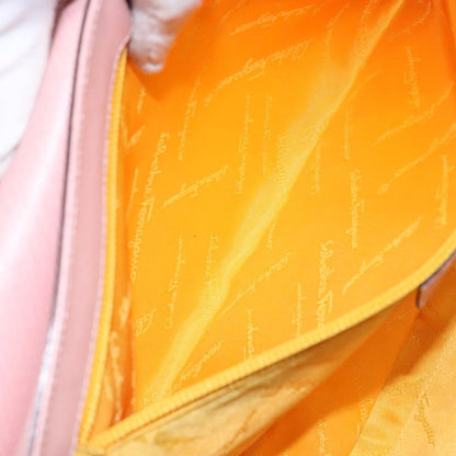 Salvatore Ferragamo Gancini handbag Leather, PINK, LEATHER, Handbag