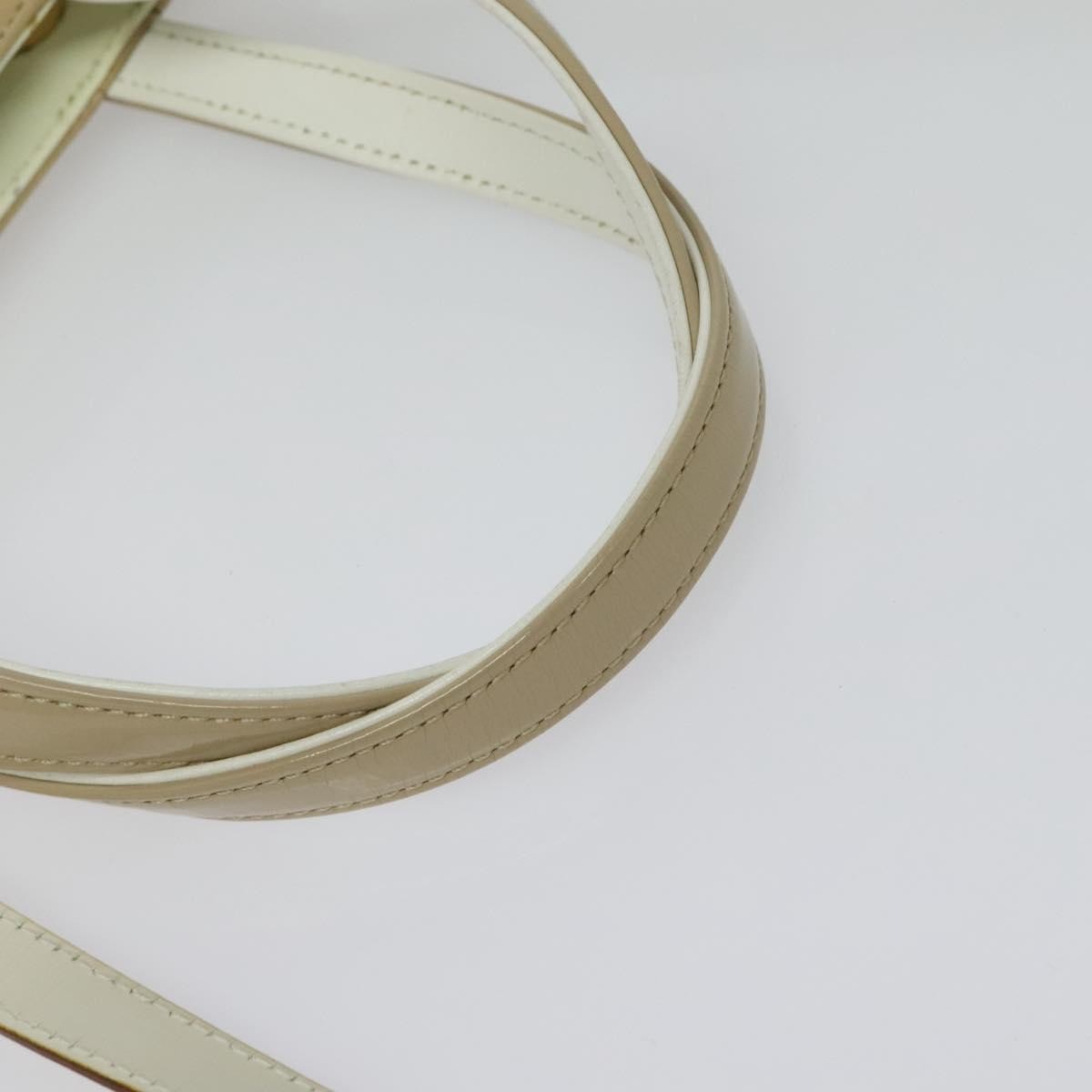 Salvatore Ferragamo Gancini handbag Patent leather, BEIGE, PATENT_LEATHER, Handbag