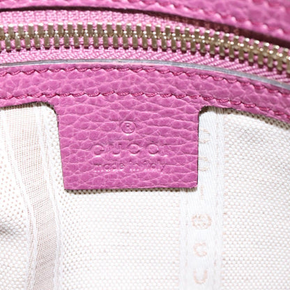 Gucci Lady Dollar Dome Satchel Leather, PINK, LEATHER, Handbag