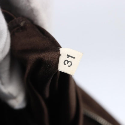 Prada Bowler Bag Canvas with Leather, BROWN, CANVAS, Handbag