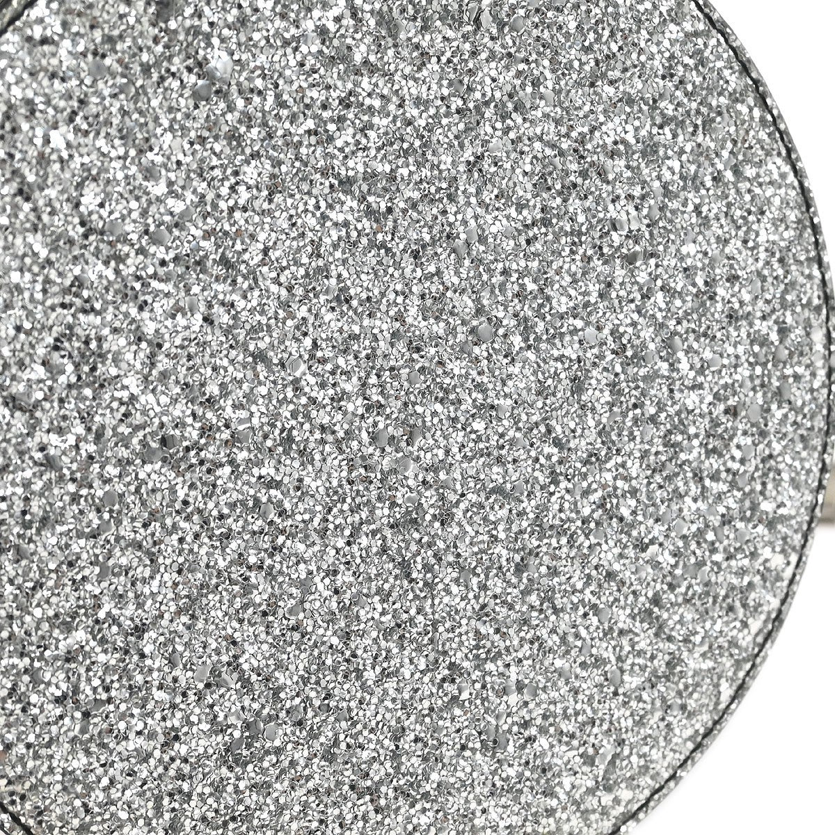 Chanel Evening On The Moon Round Evening Bag Glittered PVC with Patent, SILVER, PATENT_LEATHER, Shoulder bag