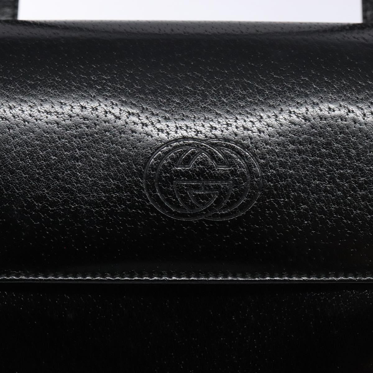 Gucci Vintage Handbag Leather, BLACK, LEATHER, Handbag