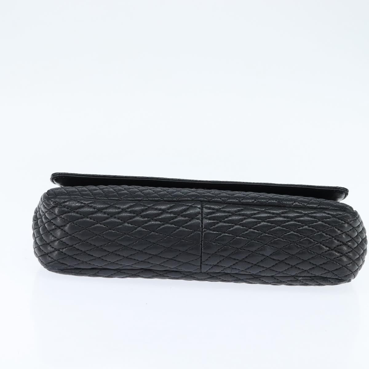 Bally Vintage Chain Shoulder Bag Quilted Leather, BLACK, LEATHER, Shoulder bag