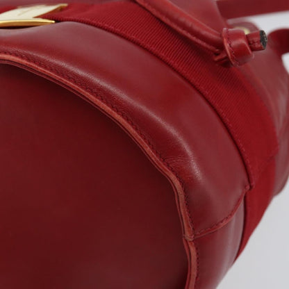 Salvatore Ferragamo Vala Shoulder Bag Leather, RED, LEATHER, Shoulder bag