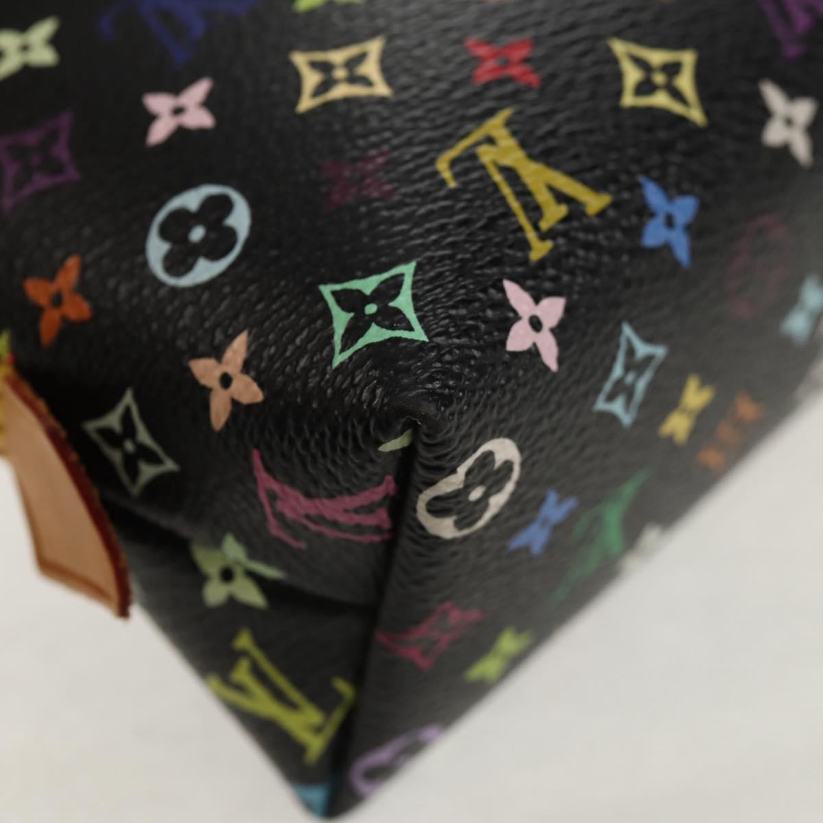 Louis Vuitton Cosmetic Pouch Monogram Multicolor, BLACK, CANVAS, Clutche & pouche