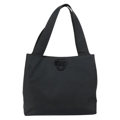 Salvatore Ferragamo Gancini Tote Nylon, BLACK, NYLON, Tote bag