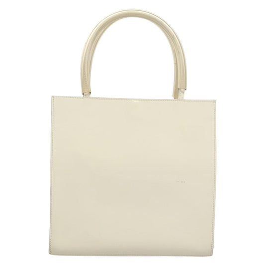Salvatore Ferragamo Vintage Handbag Patent leather, WHITE, PATENT_LEATHER, Handbag