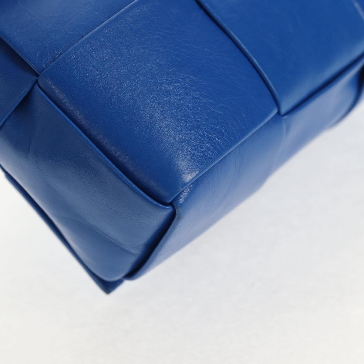 Bottega Veneta Fun Cassette Crossbody Bag Maxi Intrecciato Leather, BLUE, LEATHER, Crossbody bag