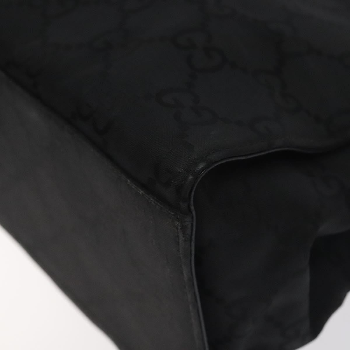 Gucci Vintage Bamboo Handle Tote GG Nylon, BLACK, NYLON, Tote bag