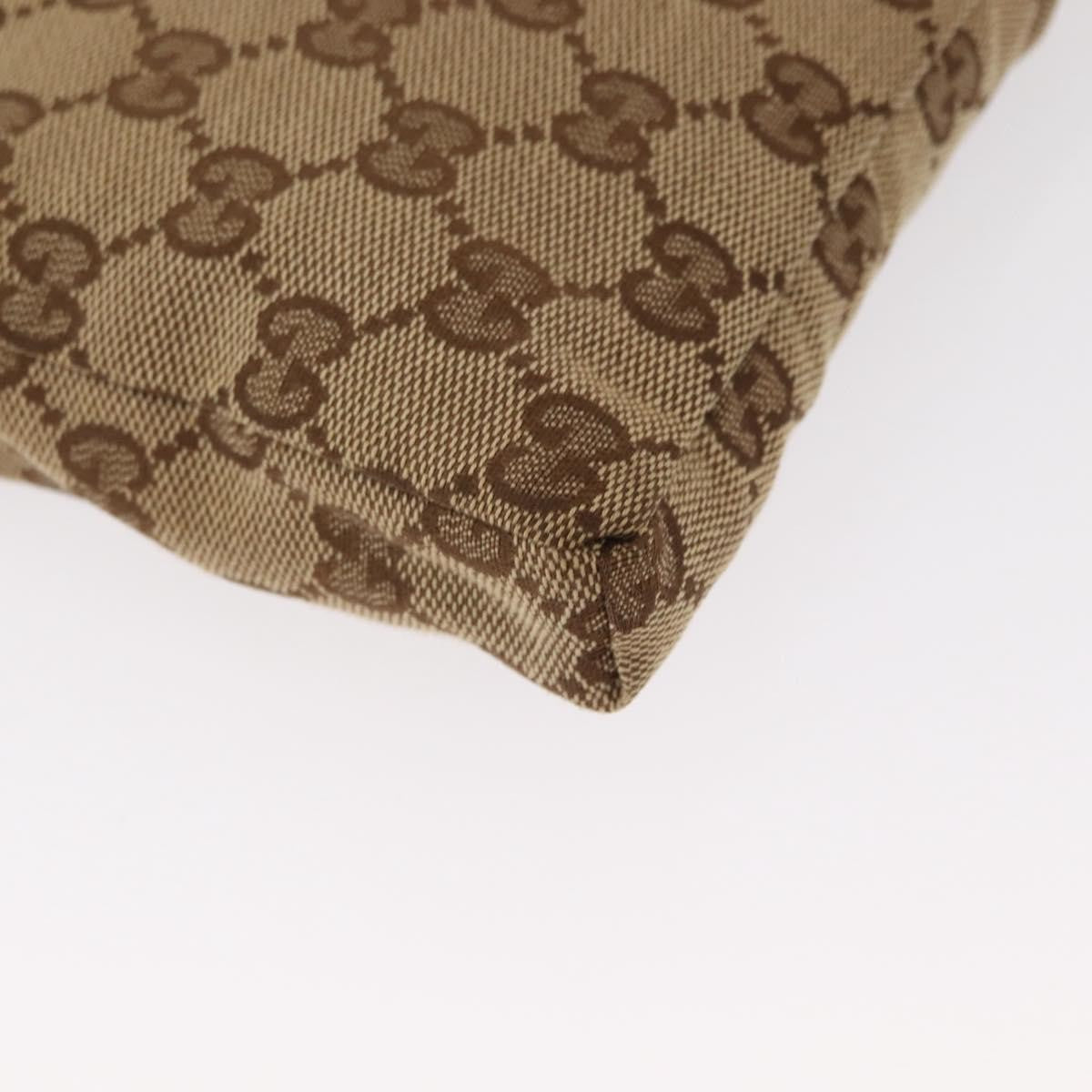 Gucci Vintage Double Belt Bag GG Canvas with Leather, BEIGE, CANVAS, Clutche & pouche