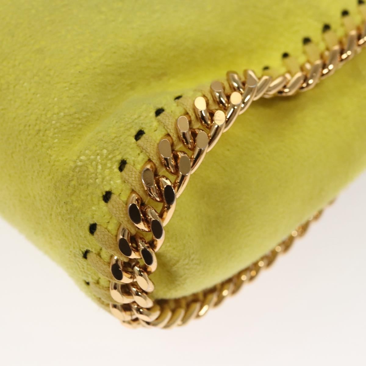 Stella McCartney Falabella Fold Over Crossbody Bag Suede, YELLOW, SUEDE, Crossbody bag