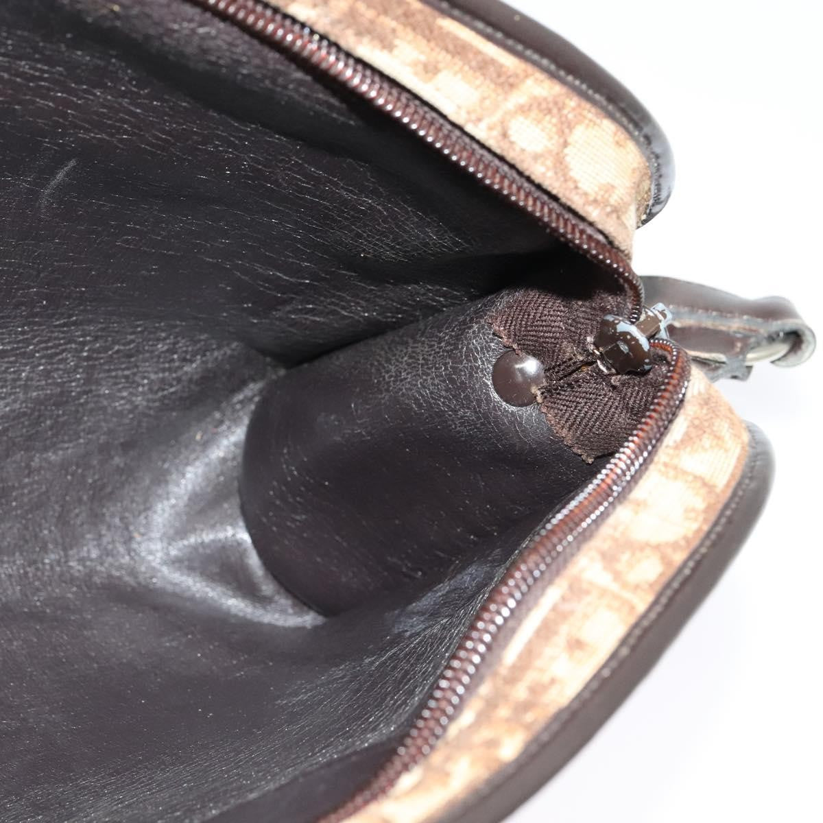 Christian Dior Vintage Trotter Shoulder Bag Canvas, BROWN, CANVAS, Shoulder bag