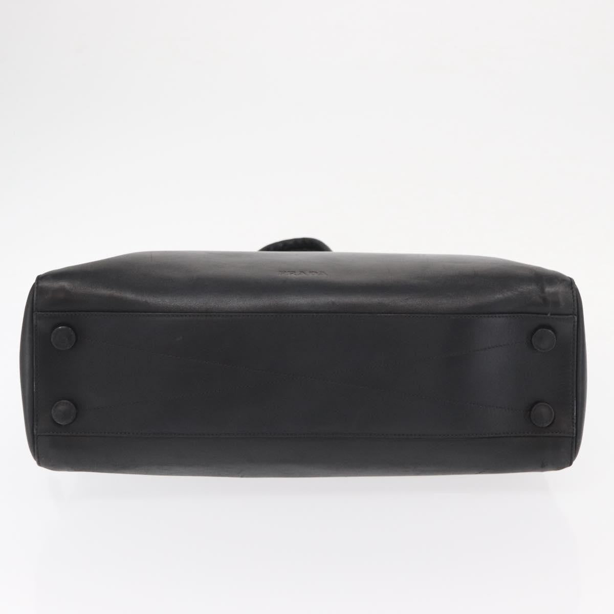 Prada Vintage Briefcase Leather, BLACK, LEATHER, Briefcase