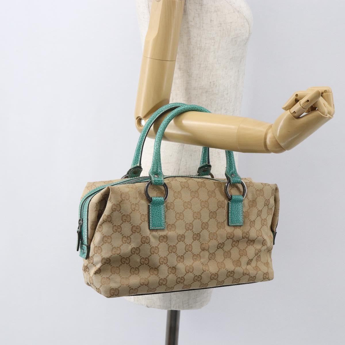 Gucci Vintage Zip Boston Bag GG Canvas, BEIGE, CANVAS, Handbag