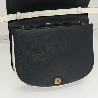 Bally Vintage Shoulder Bag Leather, Navy, Leather, Handbag