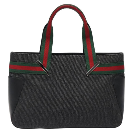 Gucci Vintage tote Canvas, Black, Canvas, Tote Bag