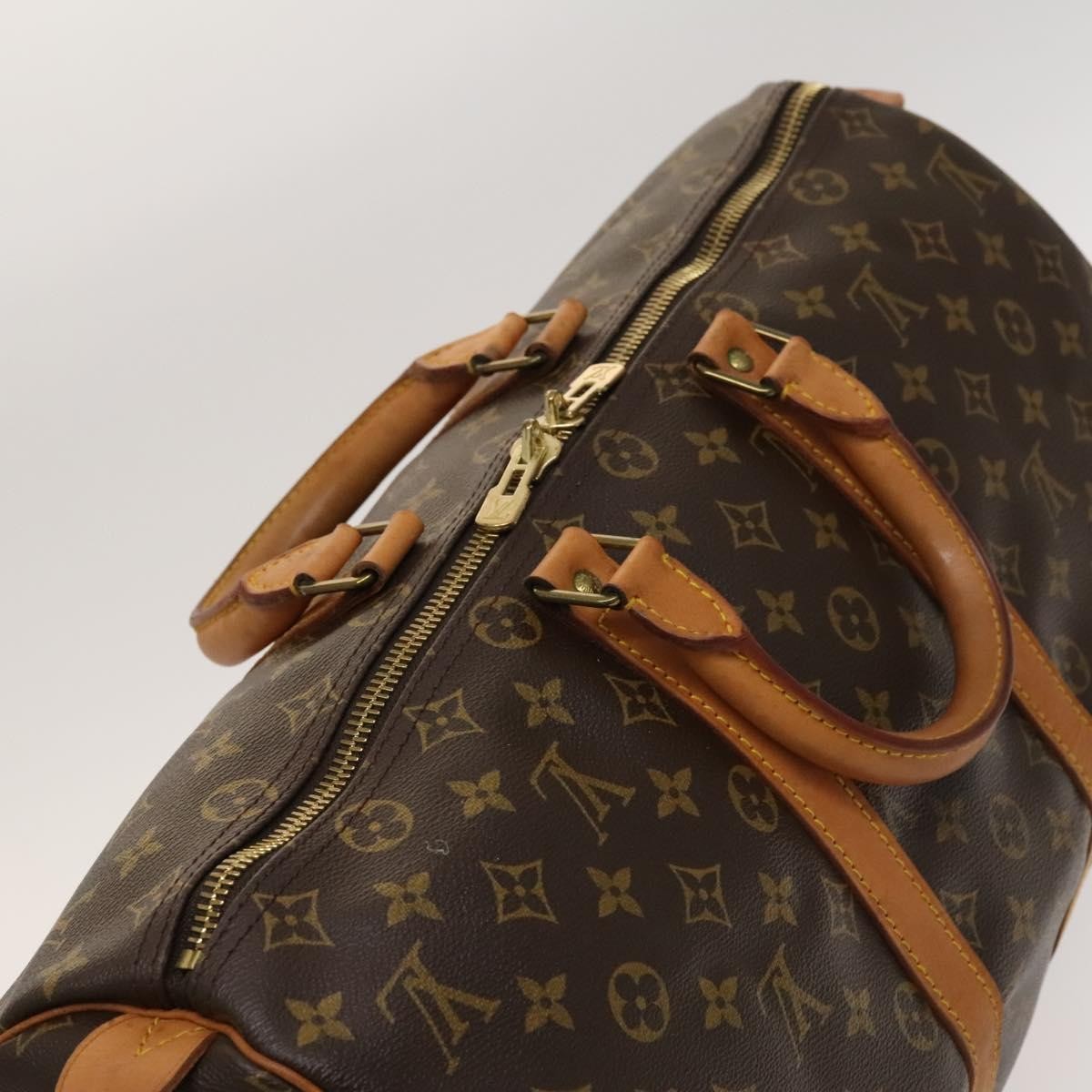 Louis Vuitton Keepall Bag Monogram Canvas, BROWN, CANVAS, Travel bag