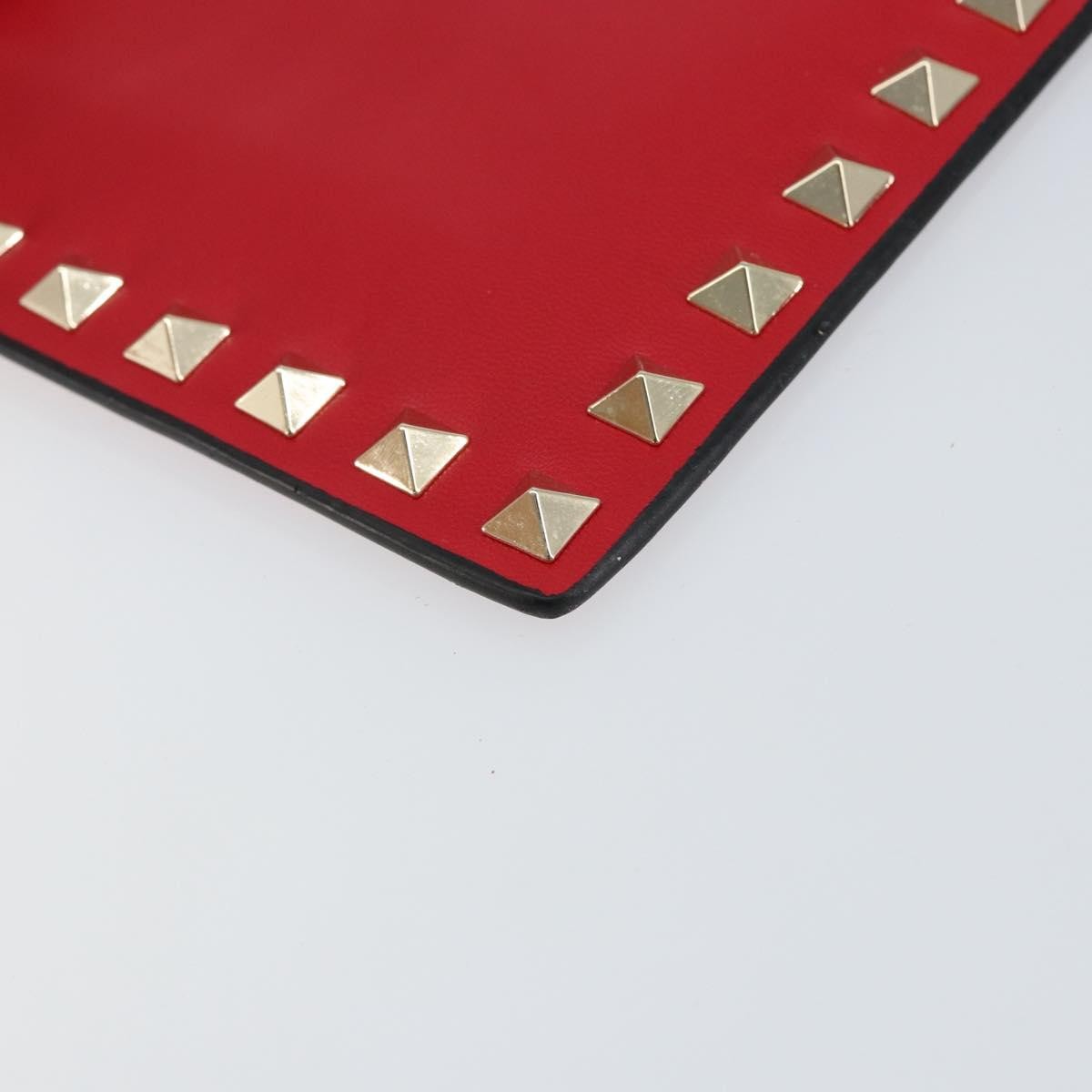 Valentino Garavani Rockstud Pouch Leather, PINK, LEATHER, Clutche & pouche