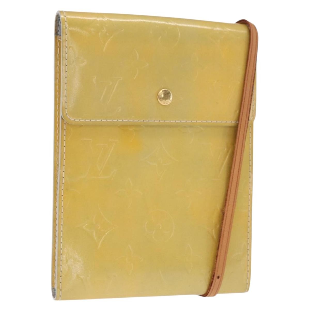 Louis Vuitton Mott Handbag Monogram Vernis, BEIGE, PATENT_LEATHER, Clutche & pouche