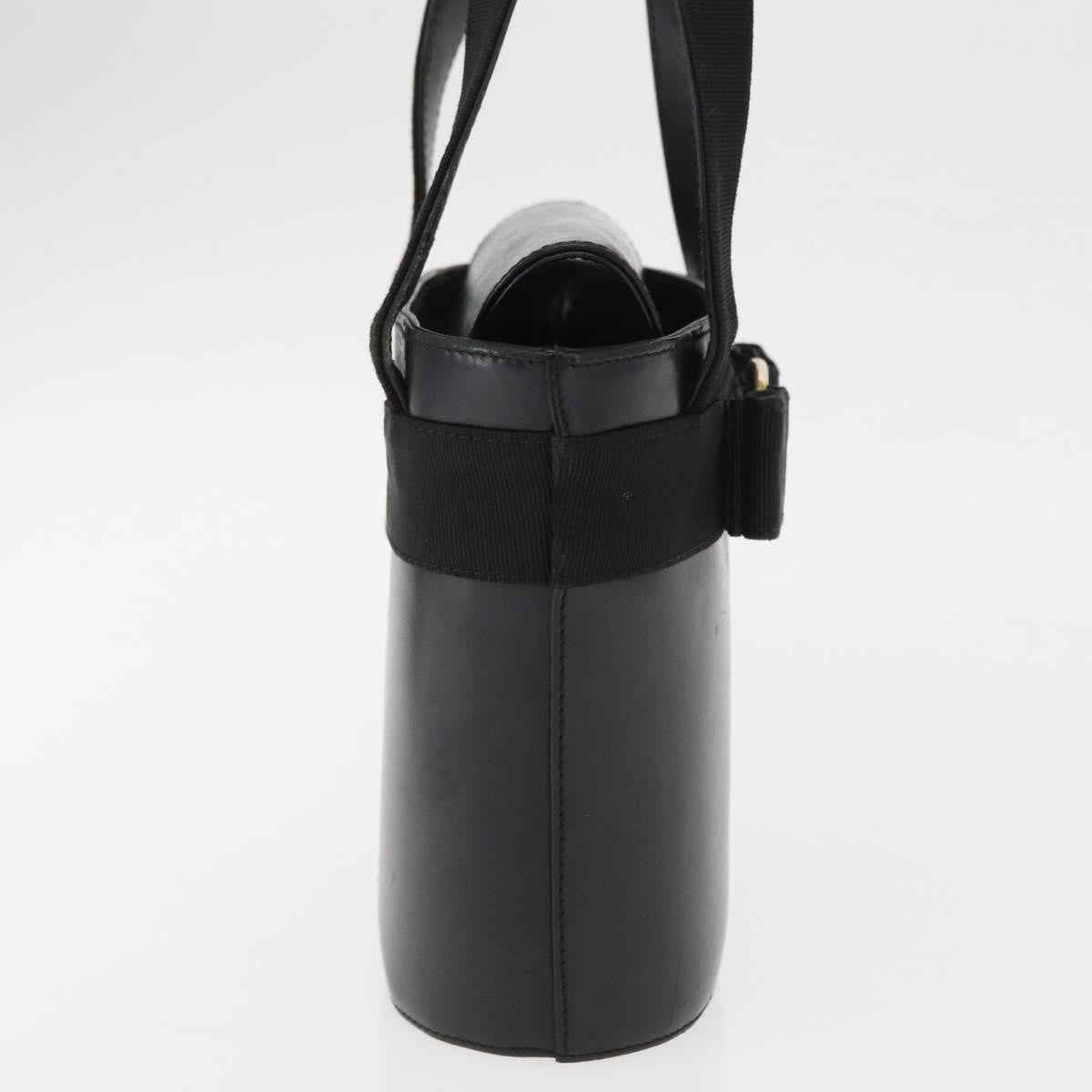 Salvatore Ferragamo Vara Bow Top Handle Bucket Bag Leather, BLACK, LEATHER, Handbag