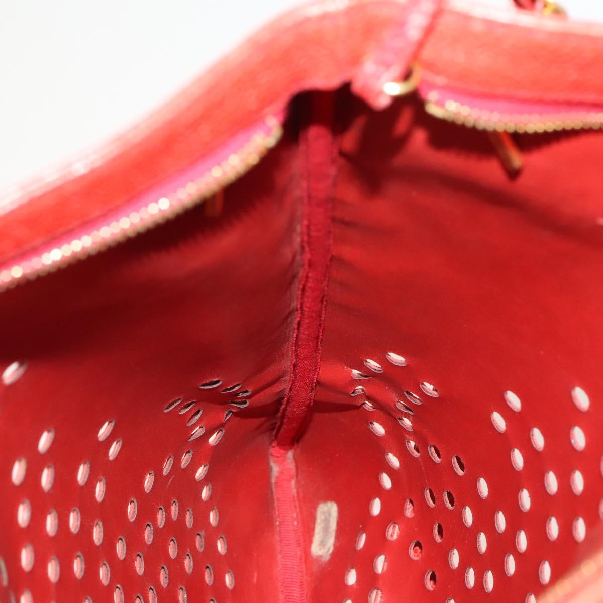 Chanel Triple CC Chain Shoulder Bag Caviar Leather, RED, LEATHER, Shoulder bag