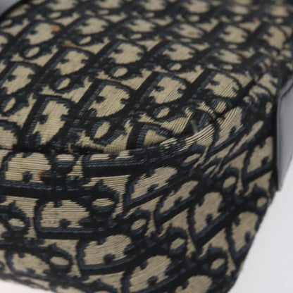 Christian Dior Vintage Trotter Shoulder Bag Canvas, NAVY, CANVAS, Shoulder bag