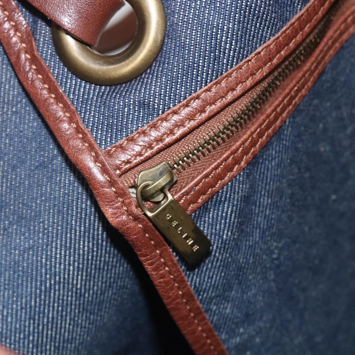 Celine Vintage Macadam Tote bag Canvas, BLUE, CANVAS, Tote bag