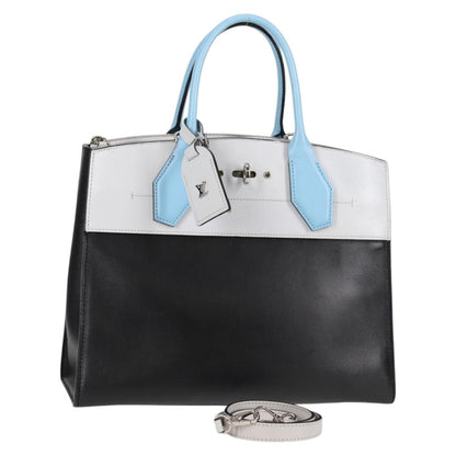 Louis Vuitton City Steamer Handbag Leather, BLACK, LEATHER, Handbag