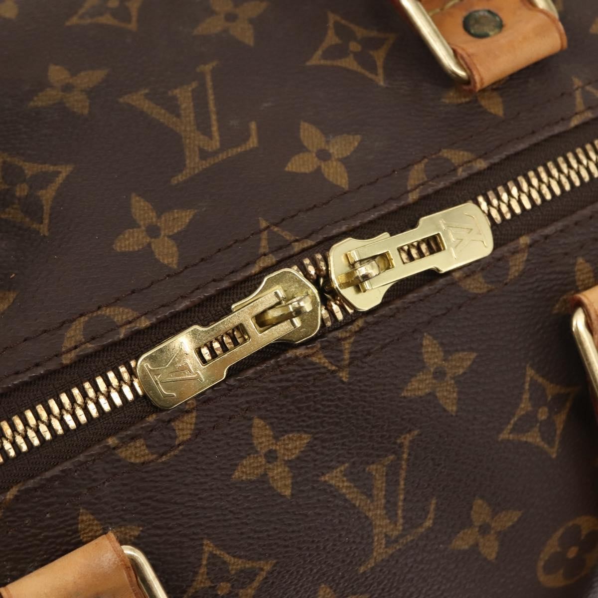 Louis Vuitton Keepall Bag Monogram Canvas, BROWN, CANVAS, Travel bag