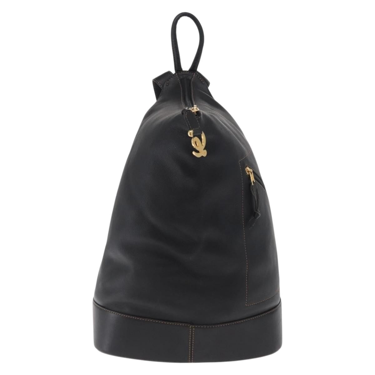 Loewe Anton Backpack Leather, Black, Leather, Backpack