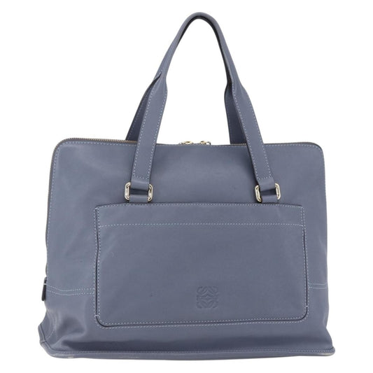 Loewe Anagram handbag Leather, BLUE, LEATHER, Handbag