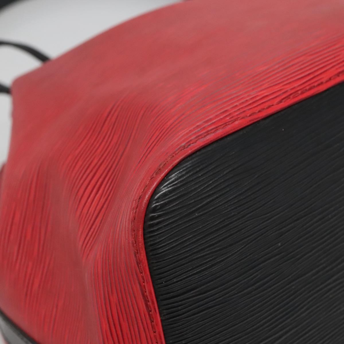 Louis Vuitton Petit Noe Handbag Two Tone Epi Leather, RED, LEATHER, Handbag