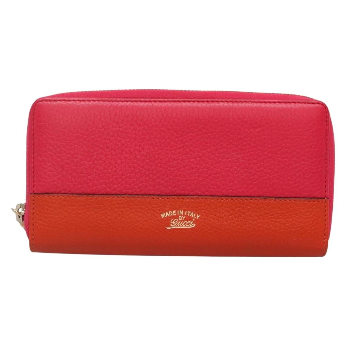 Gucci Bamboo Tassel Zip Wallet Leather, PINK, LEATHER, Wallets